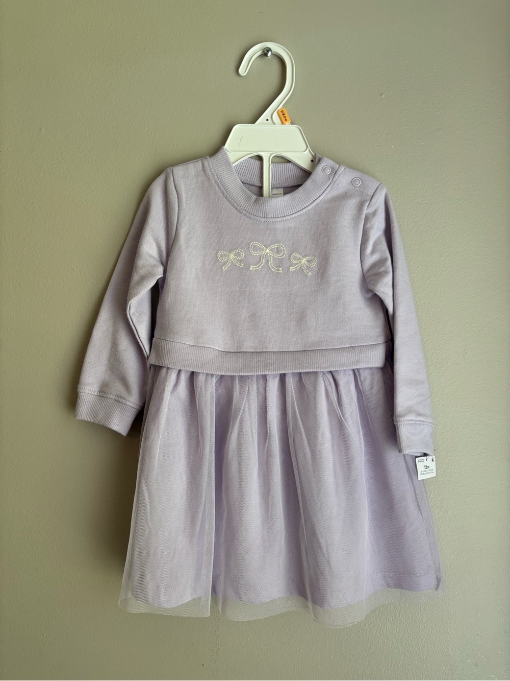 Carter's Lavender Bow Tulle Dress